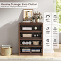 Walnut Fluted Four Drawer Bedroom Furniture Dresser