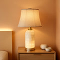 Natural Alabaster Table Lamps Pair Independent Lighting