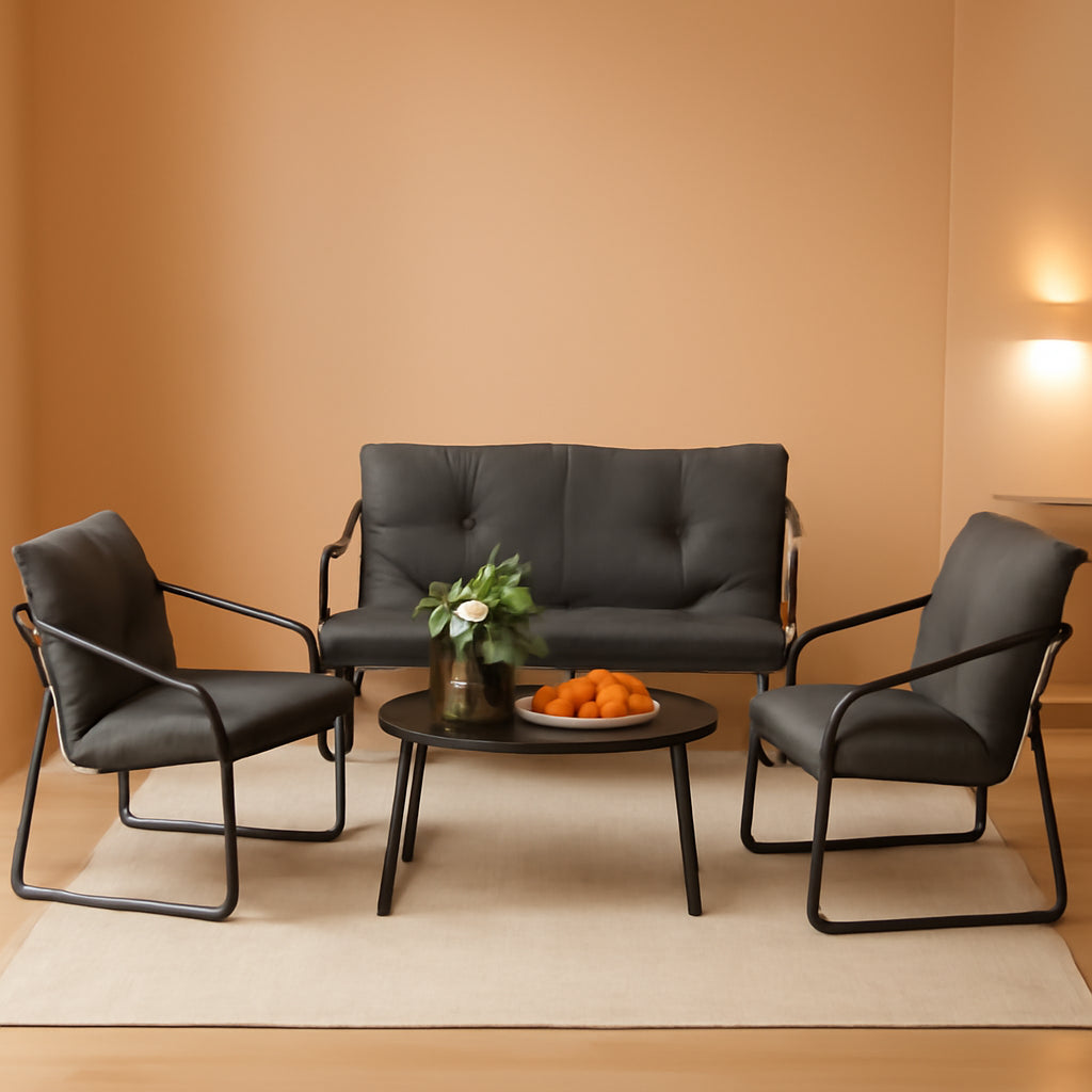 Four Piece Outdoor Conversation Furniture Cushioned Set