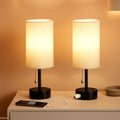 Bedside Table Lamp Set with Three Color Temperatures
