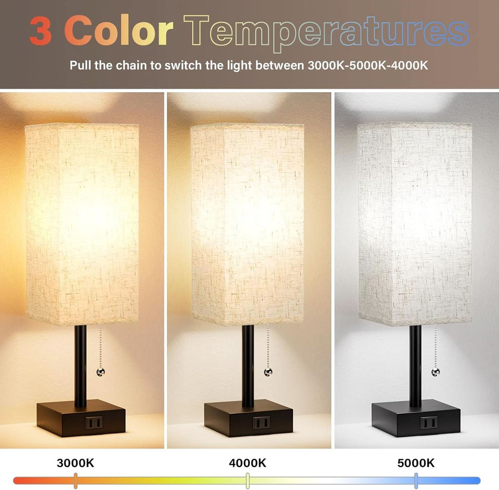 Luxurious Nightstand Lamps With Integrated AC Outlet