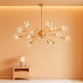 Modern Gold Crystal Sputnik Chandelier Dining Room